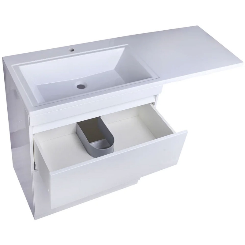 Тумба подвесная под умывальник Dallas Luxe 1300х482 правосторонняя 1 ящик (ШхГхВ) 1292х476х430 Тумба подвесная под умывальник Dallas Luxe 1300х482 правосторонняя 1 ящик (ШхГхВ) 1292х476х430