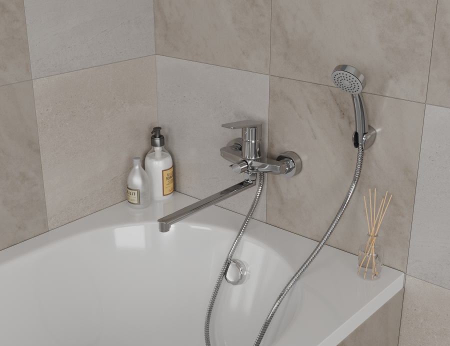 Смеситель для ванны с длинным поворотным изливом RUSH Bali (BA3835-51) Смеситель для ванны с длинным поворотным изливом RUSH Bali (BA3835-51)