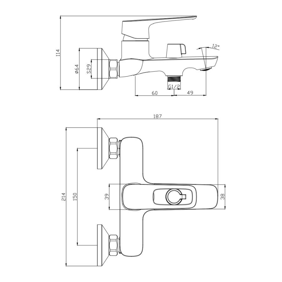 Смеситель д/ванны ARTIS, арт. 06201AT Смеситель д/ванны ARTIS, арт. 06201AT