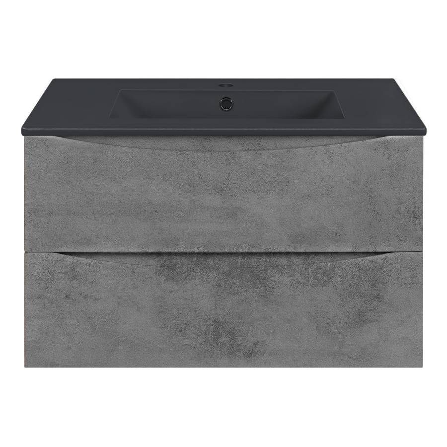База под керамическую раковину Mia 800 подвесная, 2 выкатных ящика soft close, Beton База под керамическую раковину Mia 800 подвесная, 2 выкатных ящика soft close, Beton