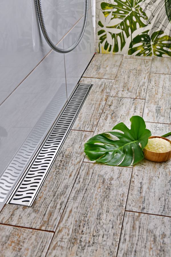 Душевой лоток 35 см Creto Zigzag CRE-350 ZH с решеткой, хром Душевой лоток 35 см Creto Zigzag CRE-350 ZH с решеткой, хром