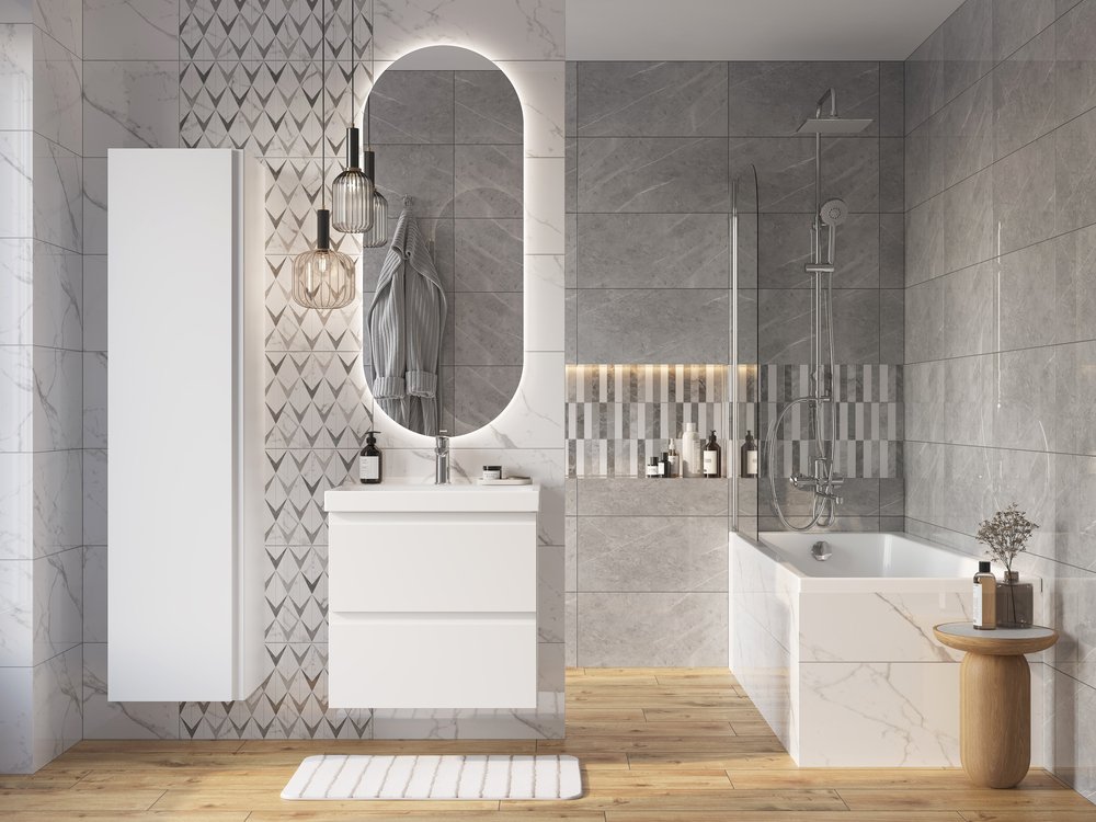 Смеситель для ванны MODUO с длинным изливом Смеситель для ванны MODUO с длинным изливом