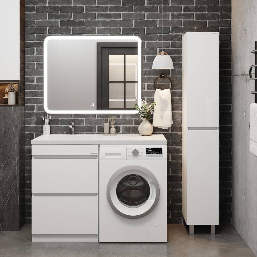 Тумба Onika Милтон 58 напольная под стиральную машину, белая (ум. Kamilla 120/Марсал 120) Тумба Onika Милтон 58 напольная под стиральную машину, белая (ум. Kamilla 120/Марсал 120)