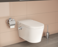 Безободковый подвесной унитаз VitrA Nest (c функцией биде, 
встроенным смесителем, с бачком VitrA Fresh для моющего средства)