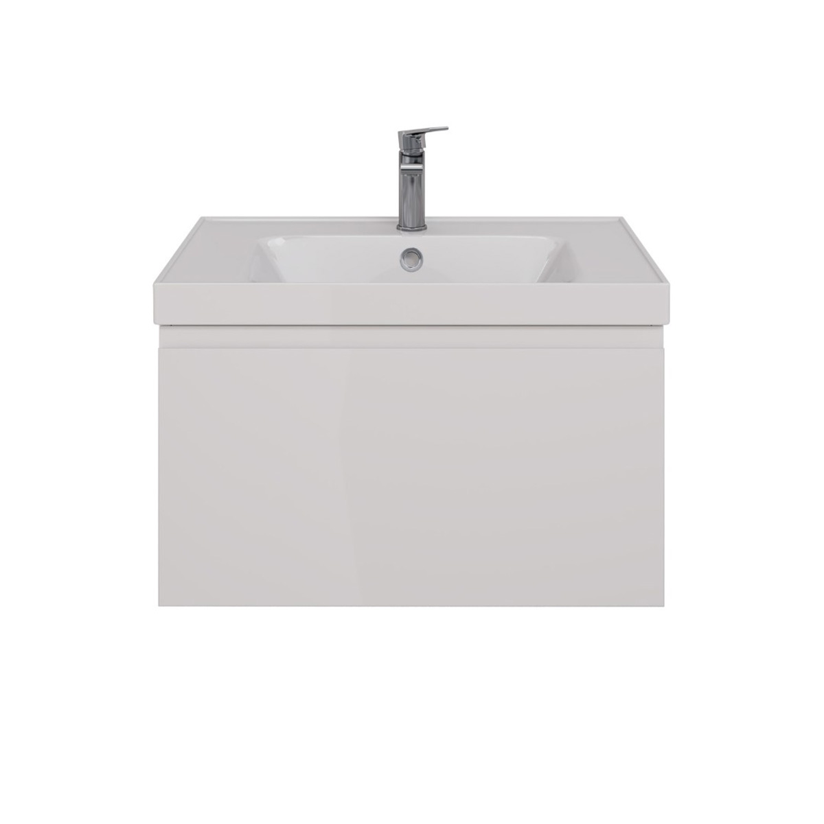 Тумба Lemark VEON MINI 70см под 1 раковину, подвесная,1 ящик, цвет корпуса, фасада: Белый глянец Тумба Lemark VEON MINI 70см под 1 раковину, подвесная,1 ящик, цвет корпуса, фасада: Белый глянец