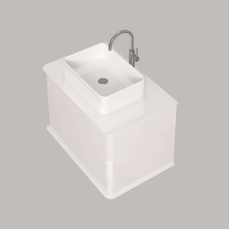 Тумба под раковину Creto Stella 80 см белый глянец, 16-CRE50/80 Тумба под раковину Creto Stella 80 см белый глянец, 16-CRE50/80