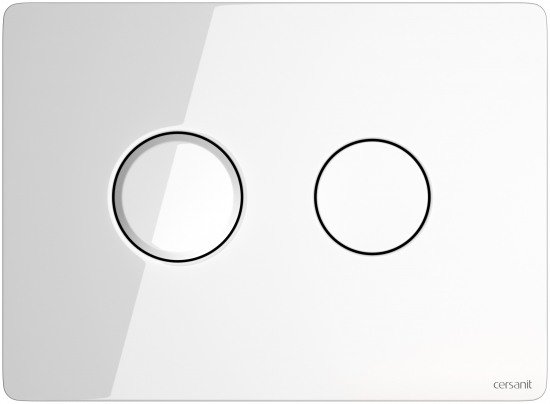 Кнопка ACCENTO CIRCLE пневматическая белая глянцевая стекло Кнопка ACCENTO CIRCLE пневматическая белая глянцевая стекло