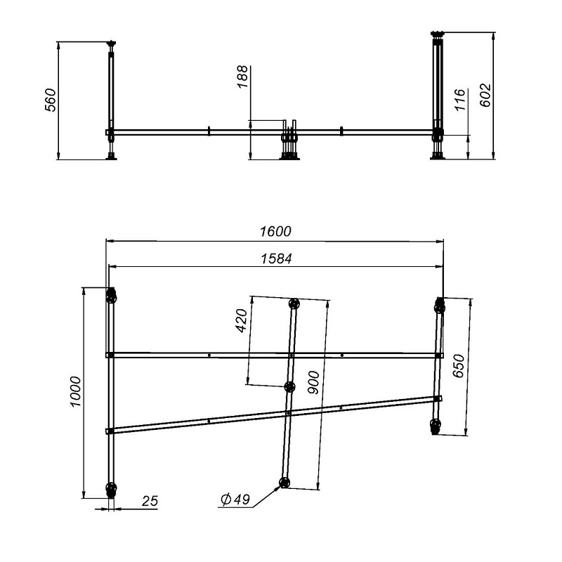 W80A-170U110W-R Like, каркас 170х110 см, универсальный, шт W80A-170U110W-R Like, каркас 170х110 см, универсальный, шт