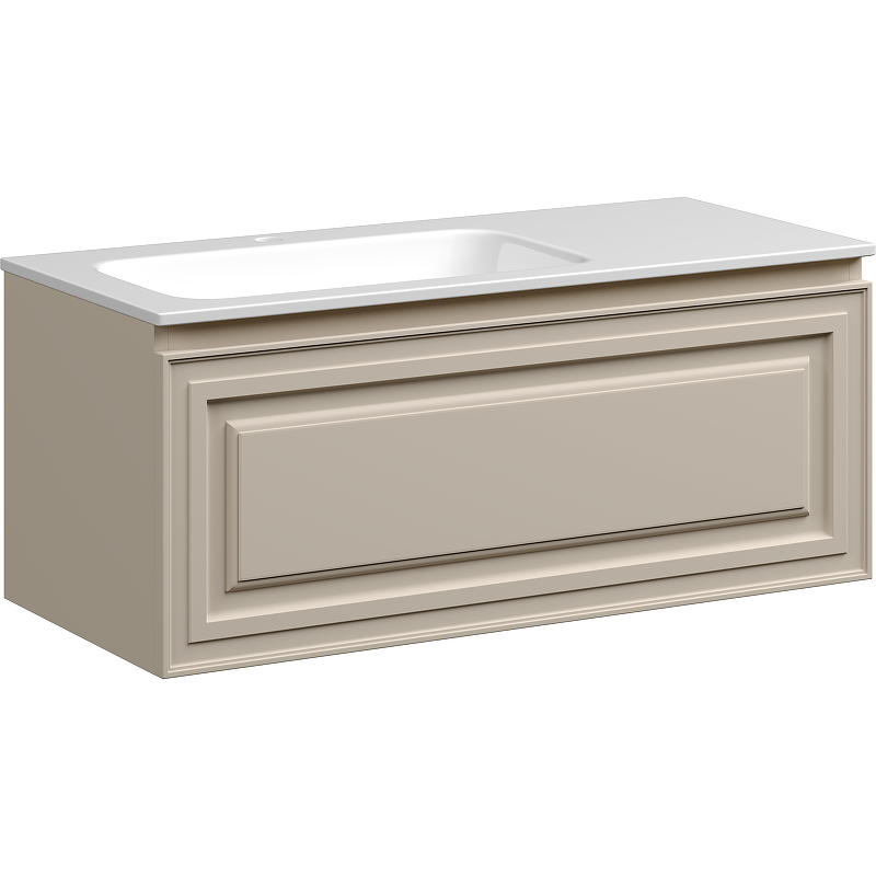 Тумба подвесная SANCOS Very 995х445х406, c одним  ящиком оснащенным доводчиками, леавая , Beige Soft , арт.VR100LCE Тумба подвесная SANCOS Very 995х445х406, c одним  ящиком оснащенным доводчиками, леавая , Beige Soft , арт.VR100LCE