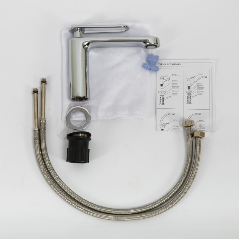 MOMENTO-LS-01-W0 Смеситель для раковины однорычажный, без донного клапана, хром MOMENTO-LS-01-W0 Смеситель для раковины однорычажный, без донного клапана, хром