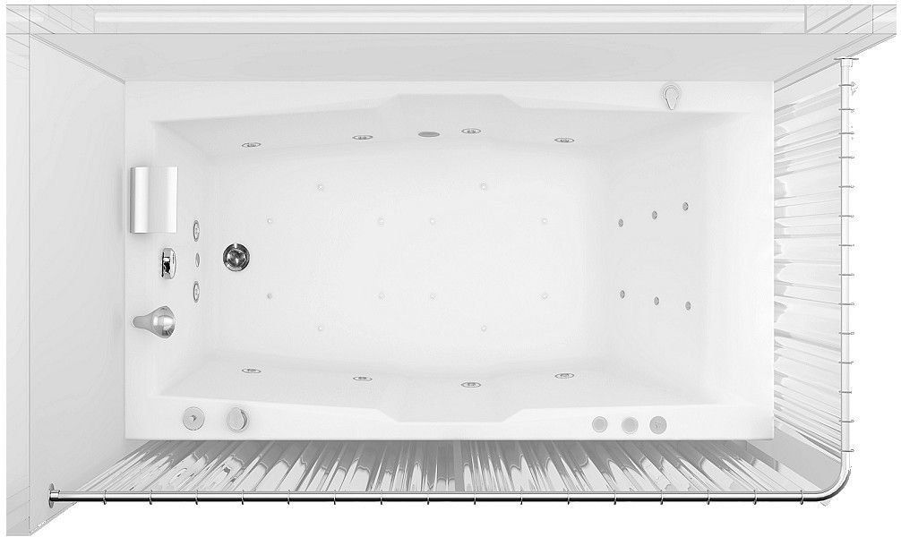 Карниз для ванны Aquanet Brize угловой 160x90 хром Карниз для ванны Aquanet Brize угловой 160x90 хром