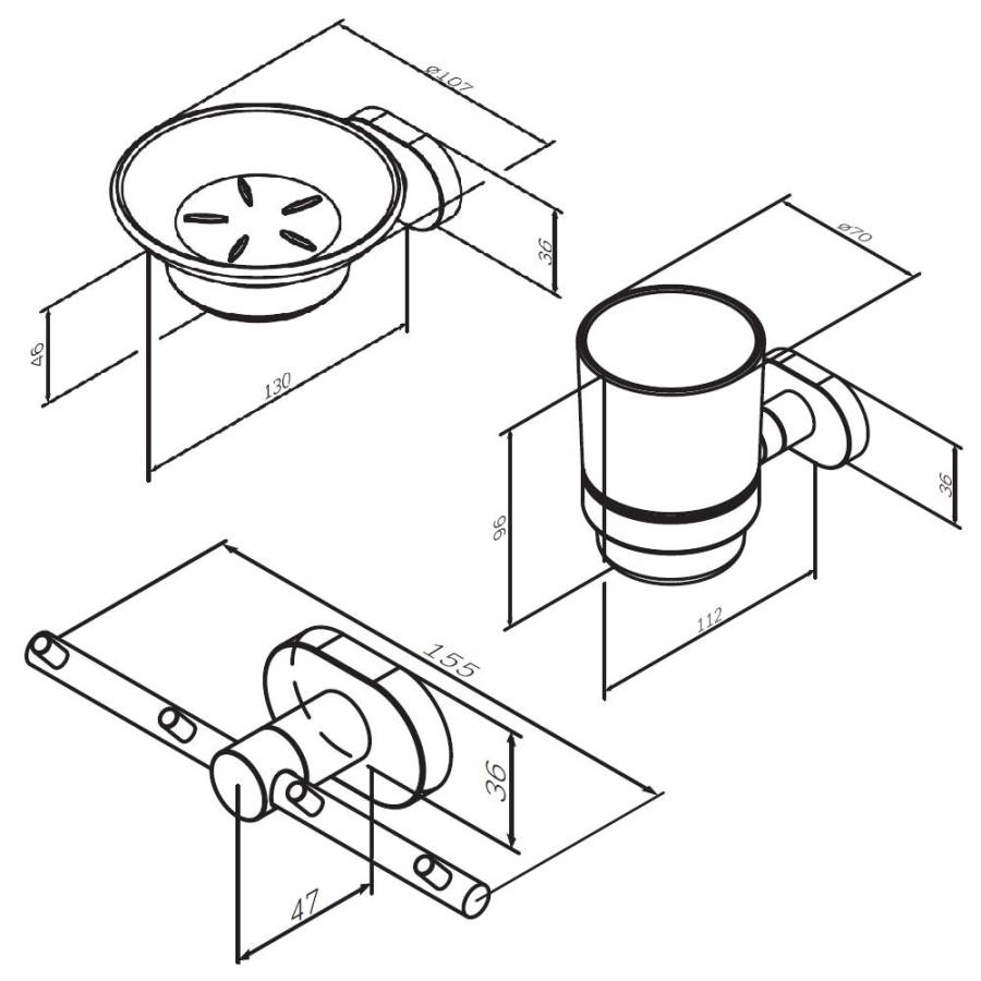 Набор аксессуаров для зоны красоты AK74B0403W Набор аксессуаров для зоны красоты AK74B0403W