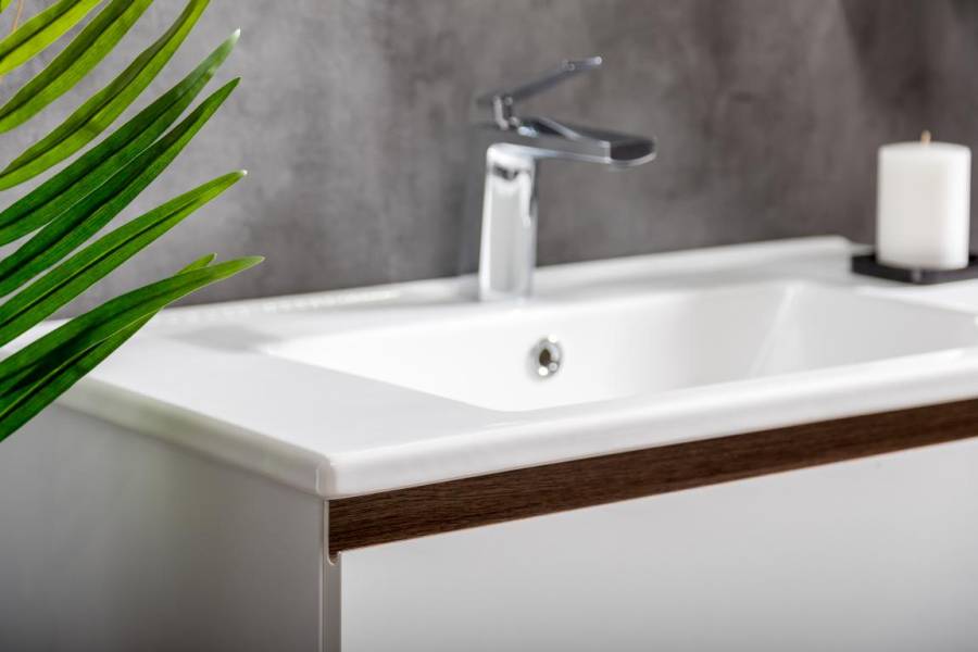 Тумба CAPOLDA 85 белая + ручка дерево 849-085-WW Boheme Тумба CAPOLDA 85 белая + ручка дерево 849-085-WW Boheme