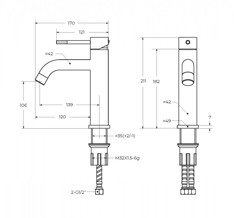 RELAX-LS1-01-W0 Смеситель для раковины однорычажный без донного клапана, хром RELAX-LS1-01-W0 Смеситель для раковины однорычажный без донного клапана, хром