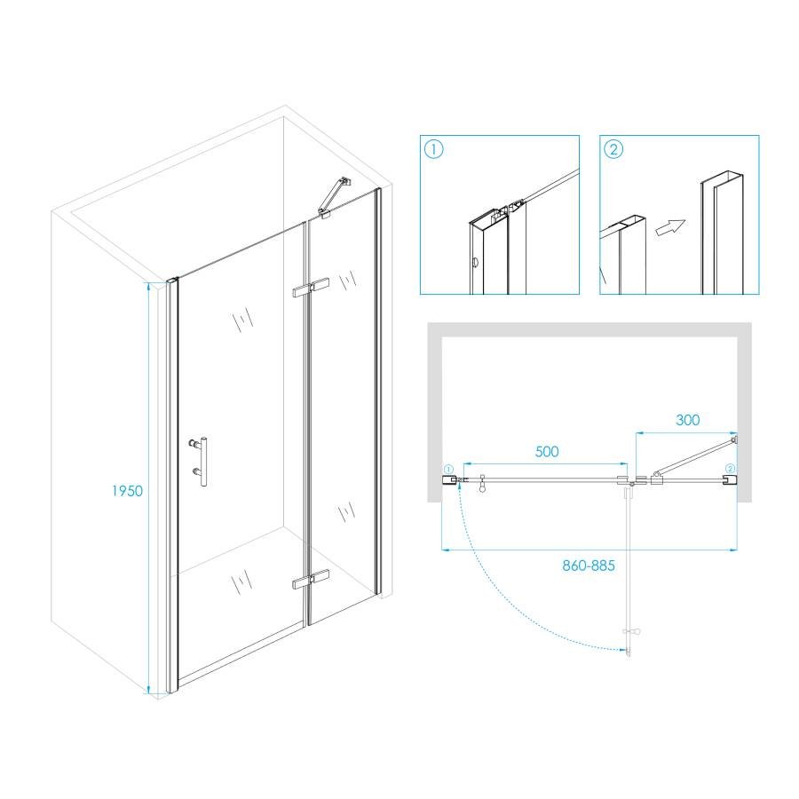 Душевая дверь RGW Passage PA-07B R 90 41080709-84R профиль Черный стекло прозрачное Душевая дверь RGW Passage PA-07B R 90 41080709-84R профиль Черный стекло прозрачное