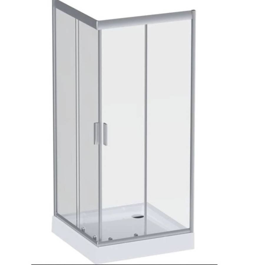 W90UG-403-090MT Душевая кабина Gem Square Slide 90x90 стекло прозрачное, профиль матовый Хром, без п W90UG-403-090MT Душевая кабина Gem Square Slide 90x90 стекло прозрачное, профиль матовый Хром, без п