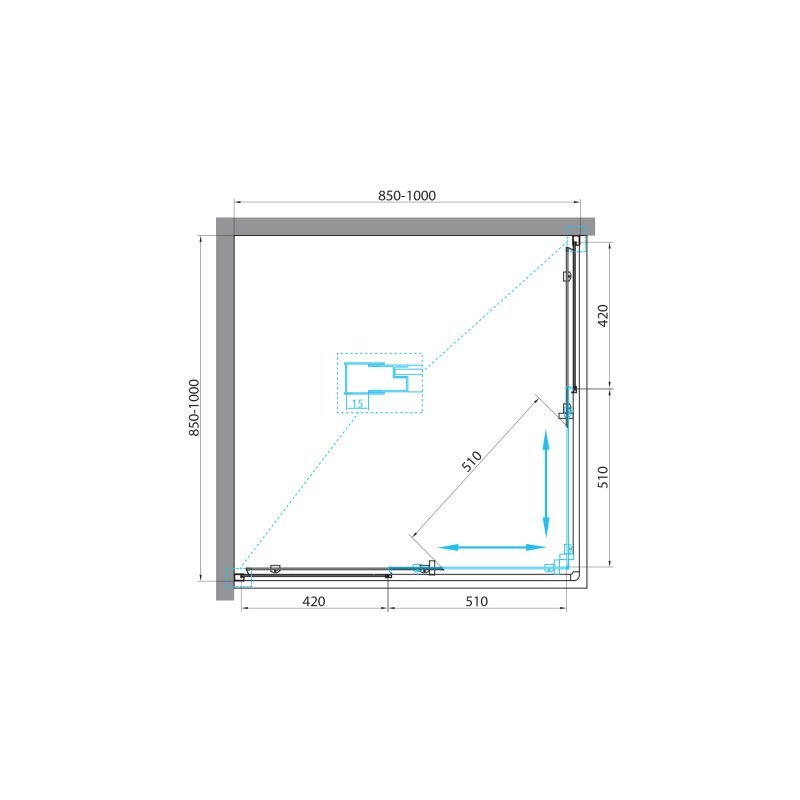 Душевой уголок BelBagno UNIQUE-A-2-75/90-M-Cr Душевой уголок BelBagno UNIQUE-A-2-75/90-M-Cr