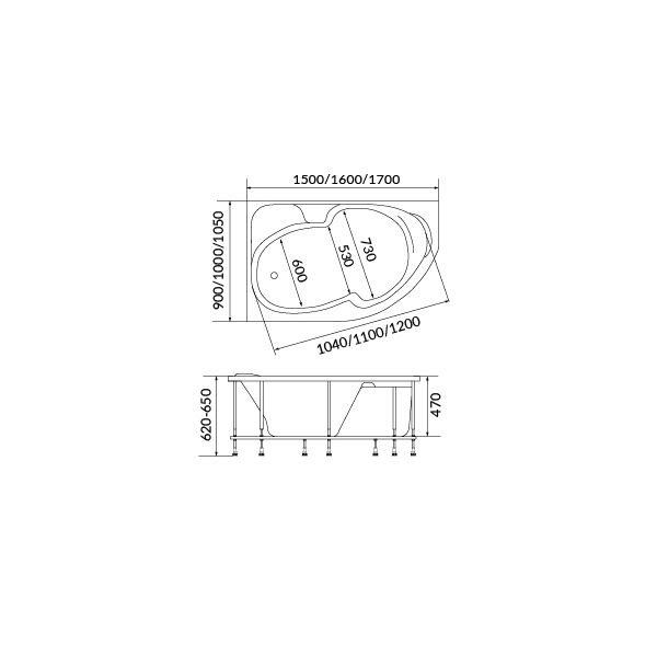 Панель FINA 170х105 R/L FLAT Панель FINA 170х105 R/L FLAT