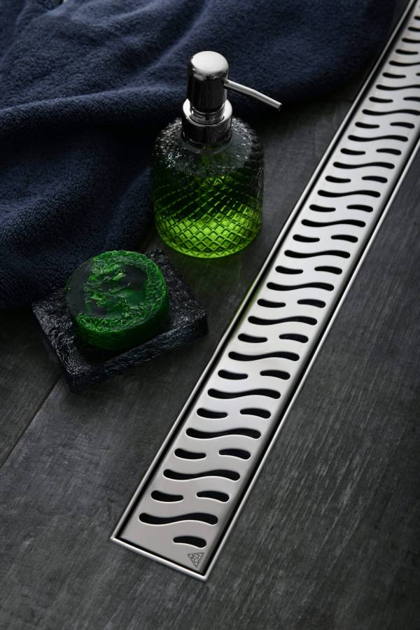 Душевой лоток 35 см Creto Zigzag CRE-350 ZH с решеткой, хром Душевой лоток 35 см Creto Zigzag CRE-350 ZH с решеткой, хром