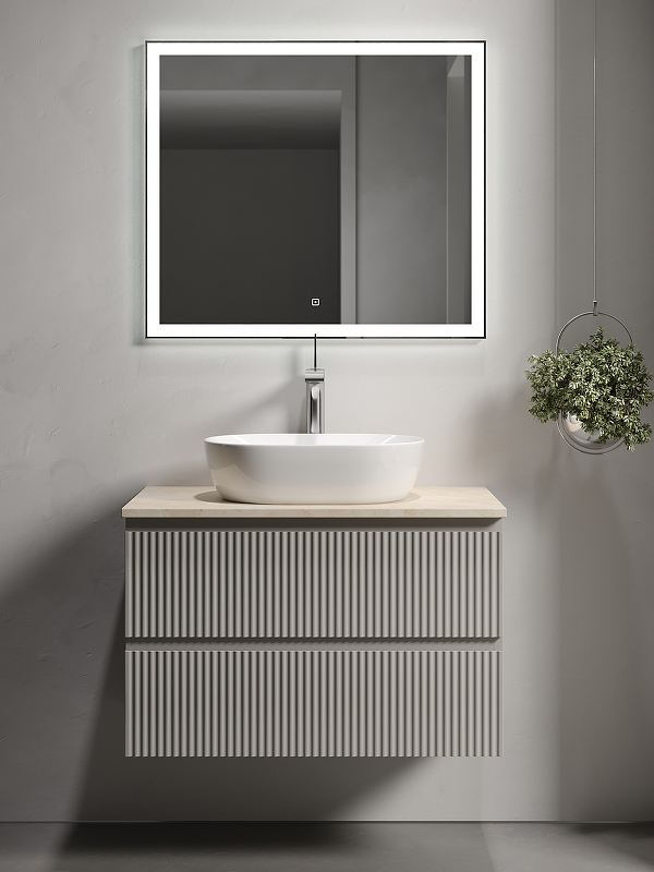 Тумба подвесная SANCOS Snob R 790х445х500, c двумя ящиками оснащенными доводчиками, Beige Soft , арт.SNR80CE Тумба подвесная SANCOS Snob R 790х445х500, c двумя ящиками оснащенными доводчиками, Beige Soft , арт.SNR80CE