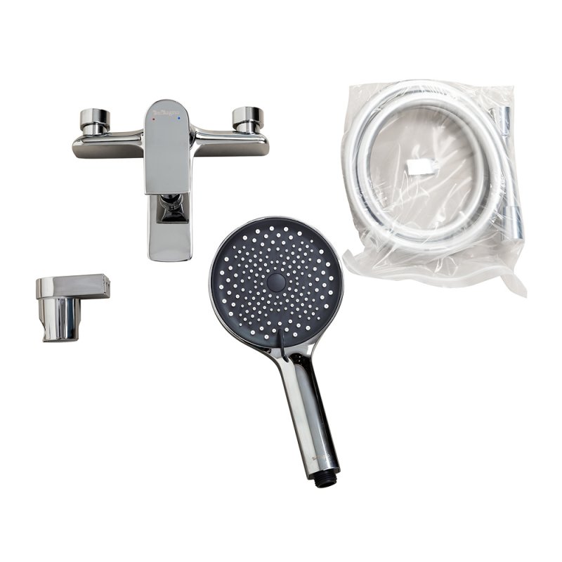 MARINO Смеситель для ванны и душа в комплекте с ручным душем, шлангом и держателем, хром MARINO-VASM-CRM MARINO Смеситель для ванны и душа в комплекте с ручным душем, шлангом и держателем, хром MARINO-VASM-CRM