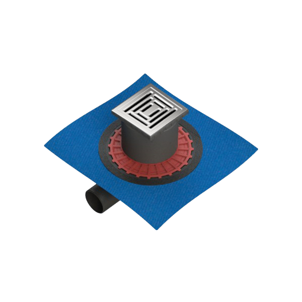 Душевой трап Square 10x10 см, горизонтальный, хром Душевой трап Square 10x10 см, горизонтальный, хром