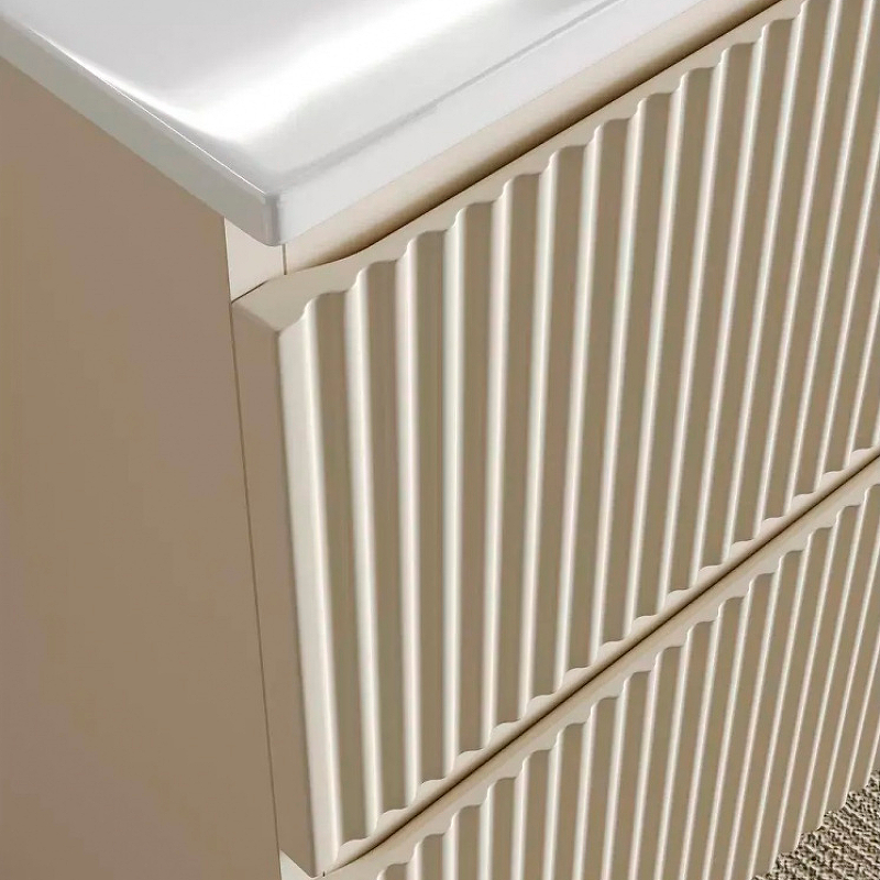 Тумба подвесная SANCOS Snob R 790х445х500, c двумя ящиками оснащенными доводчиками, Beige Soft , арт.SNR80CE Тумба подвесная SANCOS Snob R 790х445х500, c двумя ящиками оснащенными доводчиками, Beige Soft , арт.SNR80CE