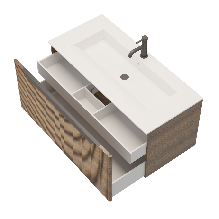 Тумба под раковину Creto Luna Wood 100 см 17-WD100 Тумба под раковину Creto Luna Wood 100 см 17-WD100