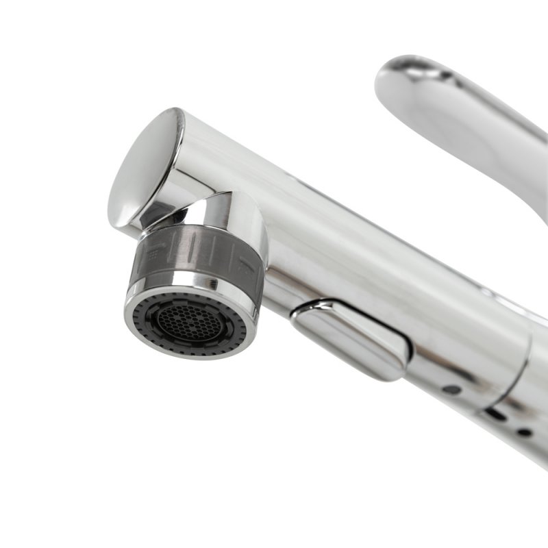 BB-LVMD-CRM-W0 Смеситель для раковины без донного клапана с выдвижным изливом Исполнение: Хром  BB-LVMD-CRM-W0 Смеситель для раковины без донного клапана с выдвижным изливом Исполнение: Хром