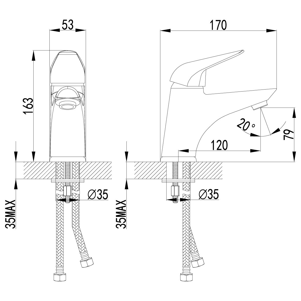 Смеситель Lemark Poseidon LM4206C для раковины Смеситель Lemark Poseidon LM4206C для раковины