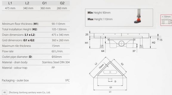 Душевой трап RGW Shower Drain 07210734-01 с дизайн-решеткой Душевой трап RGW Shower Drain 07210734-01 с дизайн-решеткой