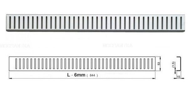 Решетка для водоотводящего желоба, нержавеющая сталь-глянец Решетка для водоотводящего желоба, нержавеющая сталь-глянец
