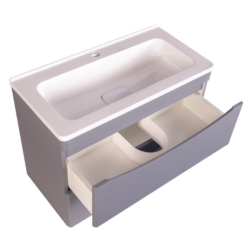 Тумба подвесная Creto Oro 70 см 24-HN70-GR серый люкс Тумба подвесная Creto Oro 70 см 24-HN70-GR серый люкс