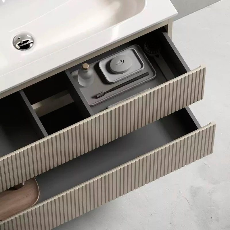 Тумба подвесная SANCOS Snob T 590х445х500, c двумя ящиками оснащенными доводчиками, Beige Soft , арт.SNT60CE Тумба подвесная SANCOS Snob T 590х445х500, c двумя ящиками оснащенными доводчиками, Beige Soft , арт.SNT60CE