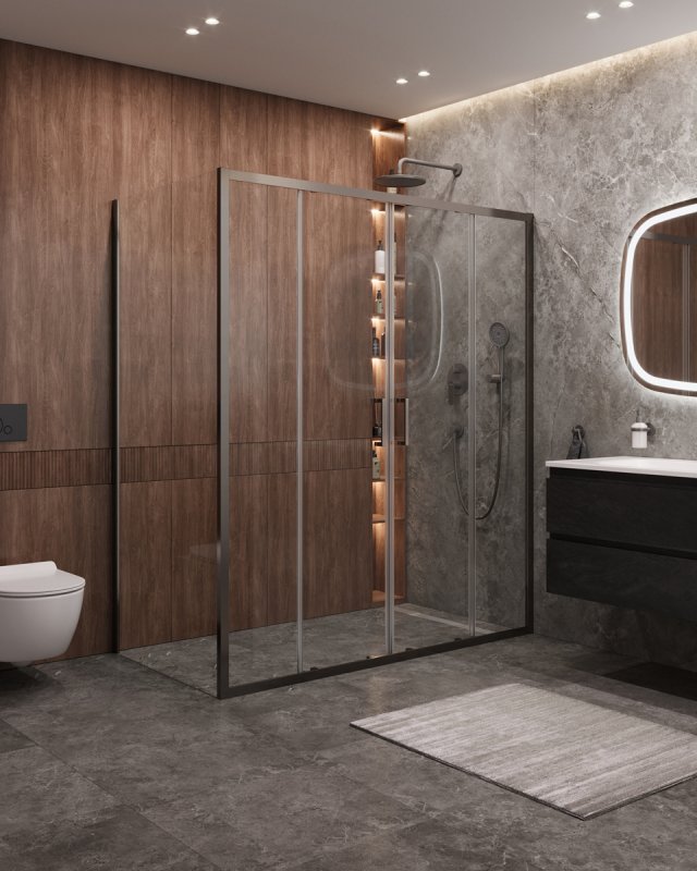 Душевой уголок CEZARES MOLVENO-AH-2/1-170/100-C-Cr-IV  Душевой уголок CEZARES MOLVENO-AH-2/1-170/100-C-Cr-IV