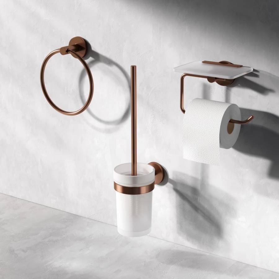 Стойка с туалетной щеткой, розовое золото A85A33344 Стойка с туалетной щеткой, розовое золото A85A33344