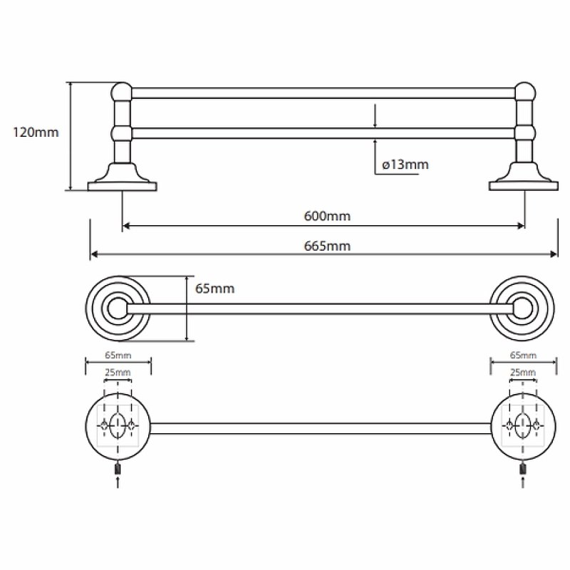 Двойной держатель полотенца Двойной держатель полотенца