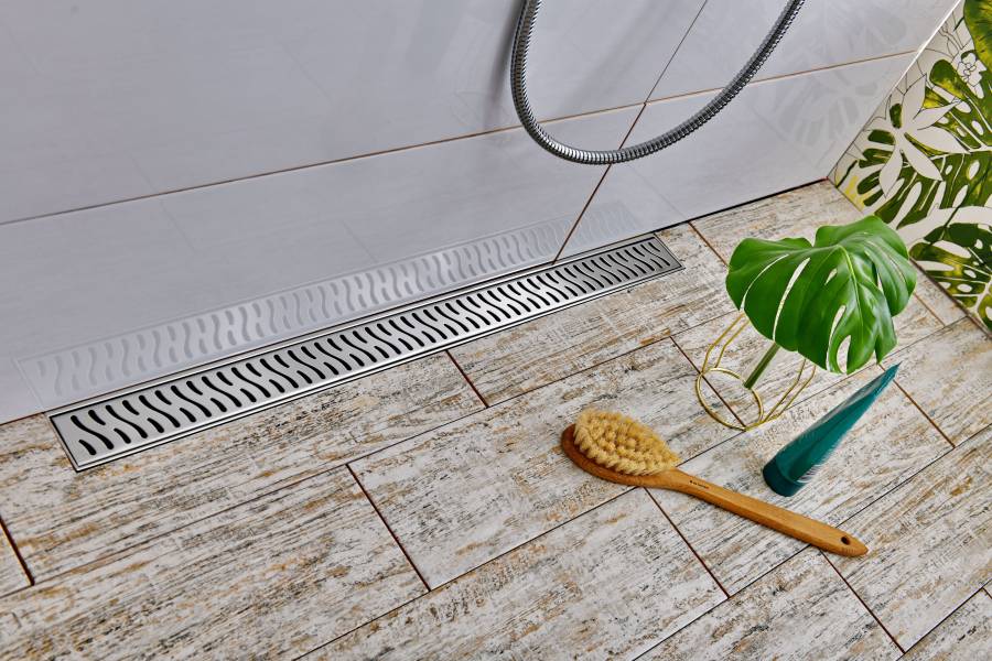 Душевой лоток 35 см Creto Zigzag CRE-350 ZH с решеткой, хром Душевой лоток 35 см Creto Zigzag CRE-350 ZH с решеткой, хром