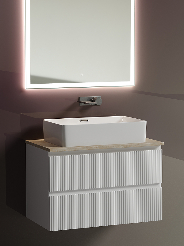 Тумба подвесная SANCOS Snob T 790х445х500, c двумя ящиками оснащенными доводчиками, Bianco, арт.SNT80W Тумба подвесная SANCOS Snob T 790х445х500, c двумя ящиками оснащенными доводчиками, Bianco, арт.SNT80W