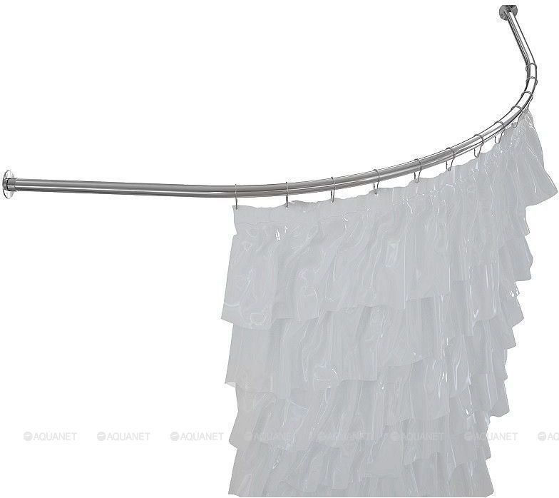 Карниз для ванны Aquanet Atlanta полукруглый 150x90 хром Карниз для ванны Aquanet Atlanta полукруглый 150x90 хром