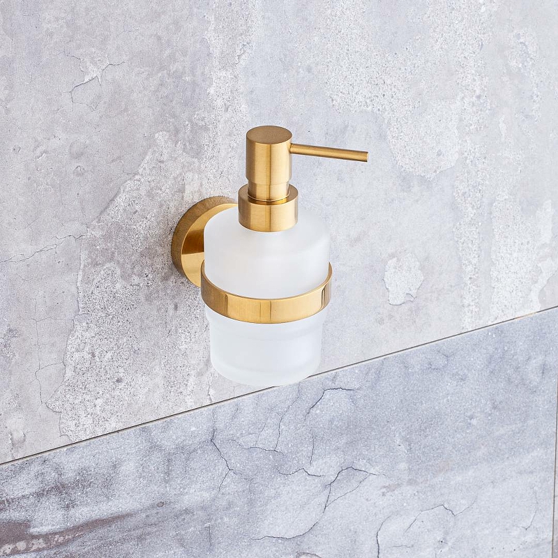 Дозатор для жидкого мыла Bemeta Sablo 160109102 Золото матовое, 200 мл Дозатор для жидкого мыла Bemeta Sablo 160109102 Золото матовое, 200 мл