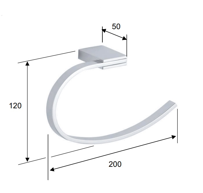 Кольцо для полотенца Remer Flat FT44, хром Кольцо для полотенца Remer Flat FT44, хром