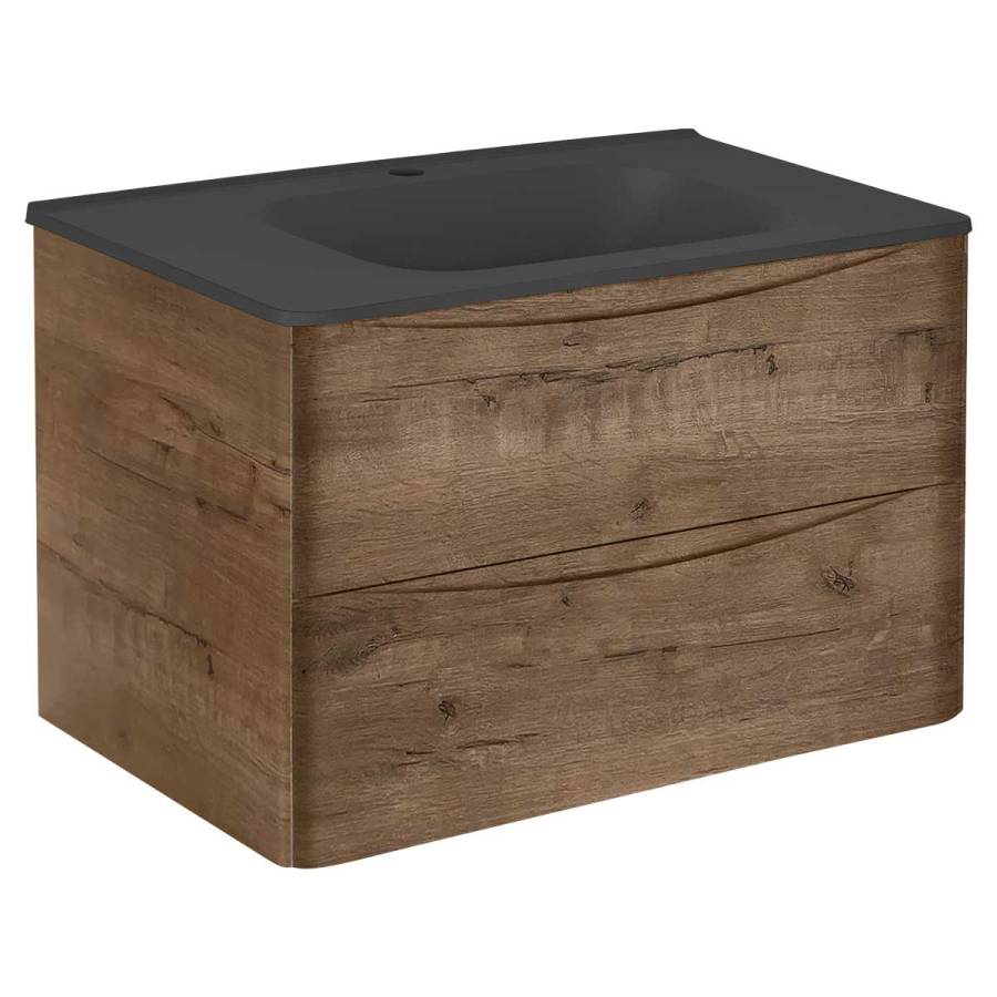 База под раковину Paola 800 подвесная, 2 выкатных ящика soft close, V.Oak База под раковину Paola 800 подвесная, 2 выкатных ящика soft close, V.Oak