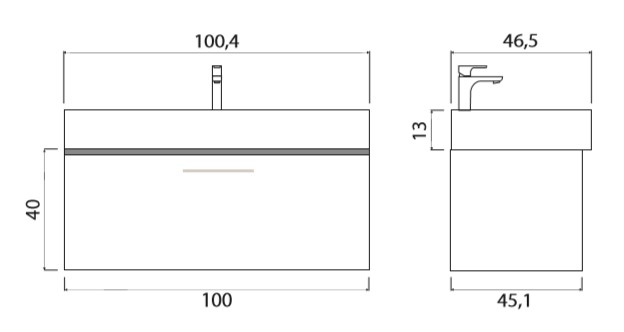Тумба под раковину Creto Milano  100 Charleston Тумба под раковину Creto Milano  100 Charleston