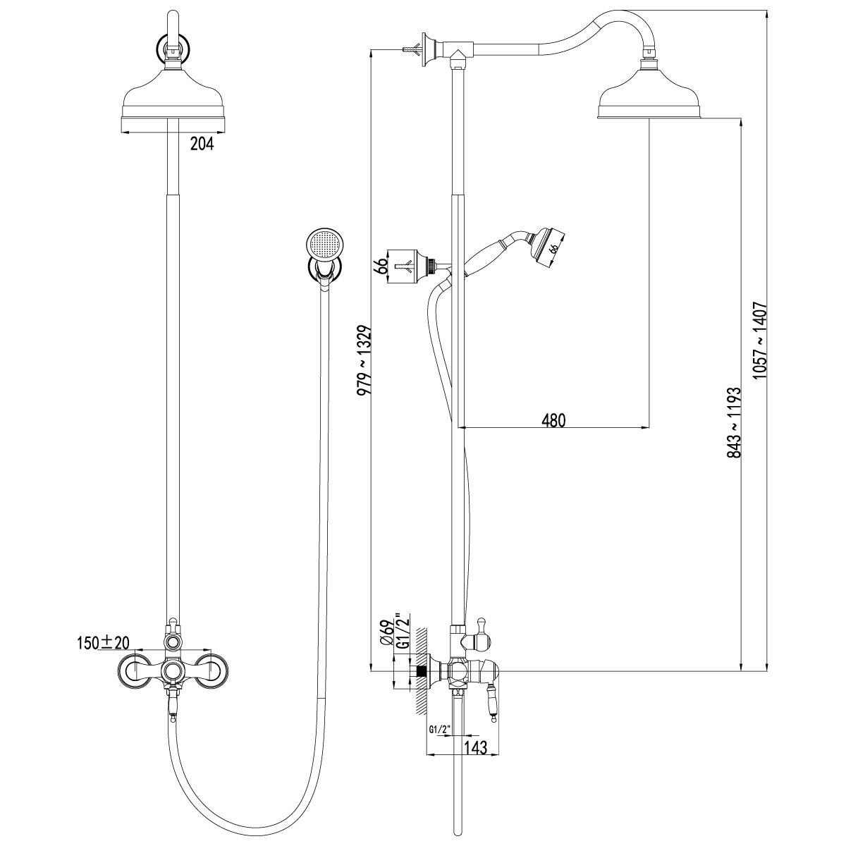 Смеситель Lemark Villa LM4860B для душа Смеситель Lemark Villa LM4860B для душа
