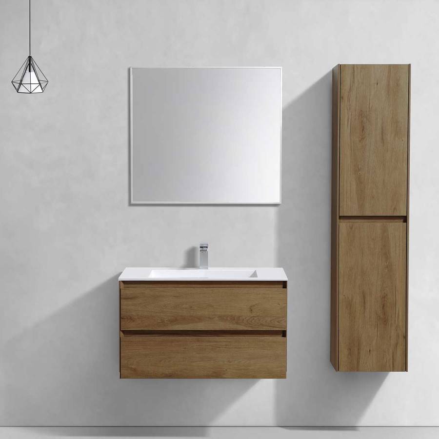 База под раковину Luka 800 подвесная, 2 выкатных ящика soft-close, T.Oak База под раковину Luka 800 подвесная, 2 выкатных ящика soft-close, T.Oak