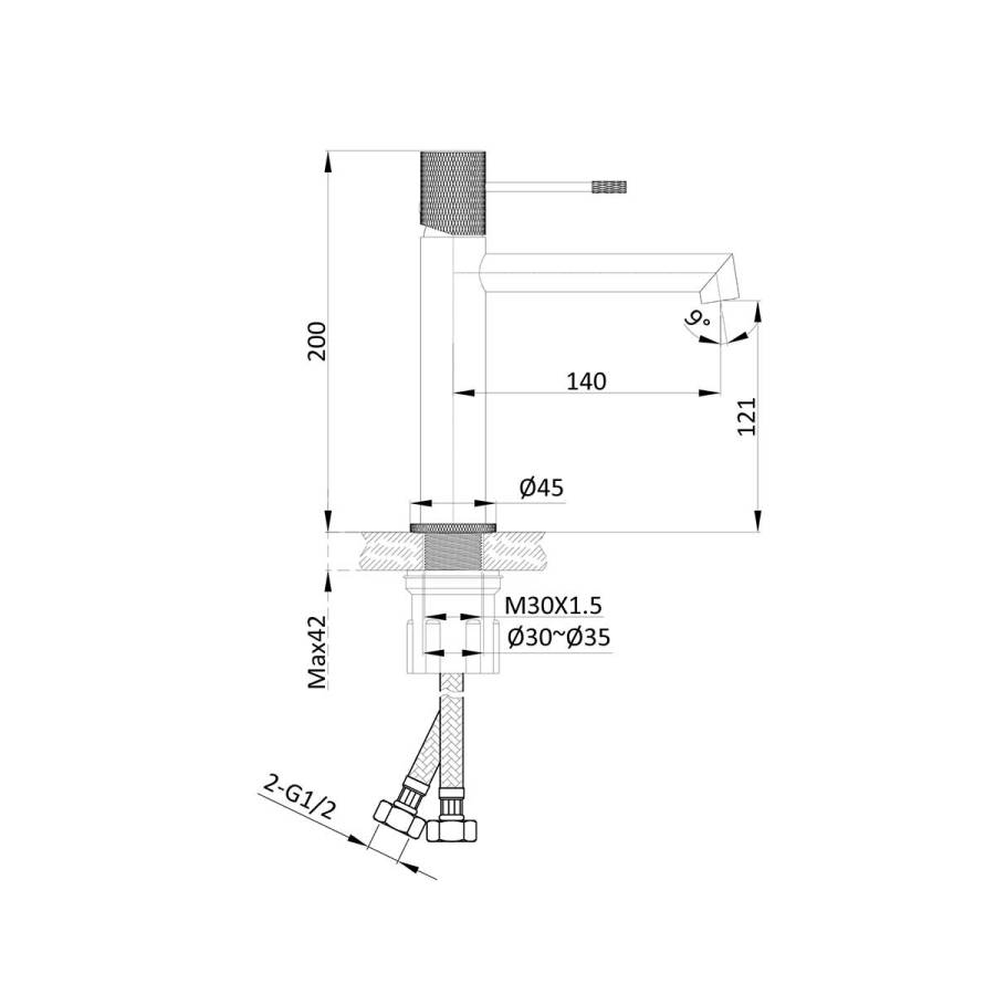Смеситель для раковины Desire VBF-1D1CH однорычажный, хром Смеситель для раковины Desire VBF-1D1CH однорычажный, хром