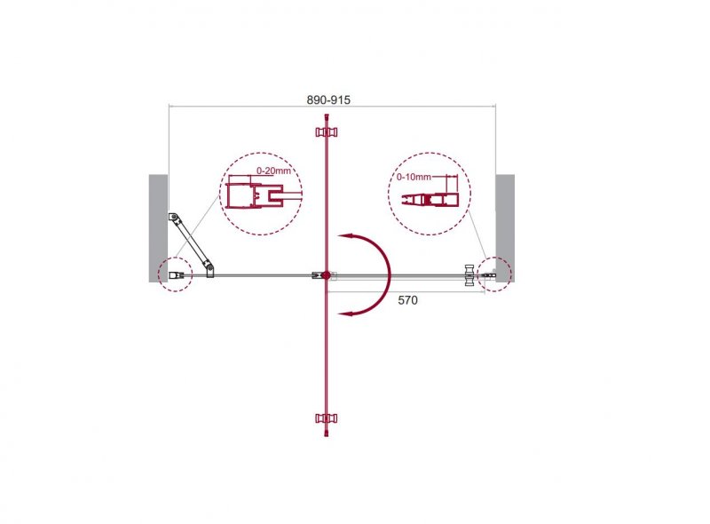 Душевая дверь BelBagno ETNA-B-12-60/20-C-Cr Душевая дверь BelBagno ETNA-B-12-60/20-C-Cr