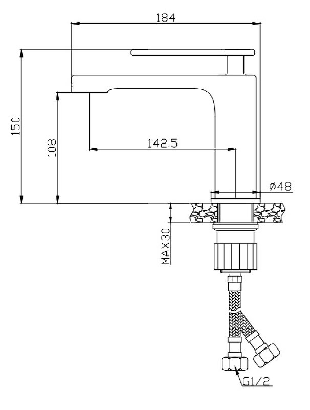 MOMENTO-LS-01-W0 Смеситель для раковины однорычажный, без донного клапана, хром MOMENTO-LS-01-W0 Смеситель для раковины однорычажный, без донного клапана, хром