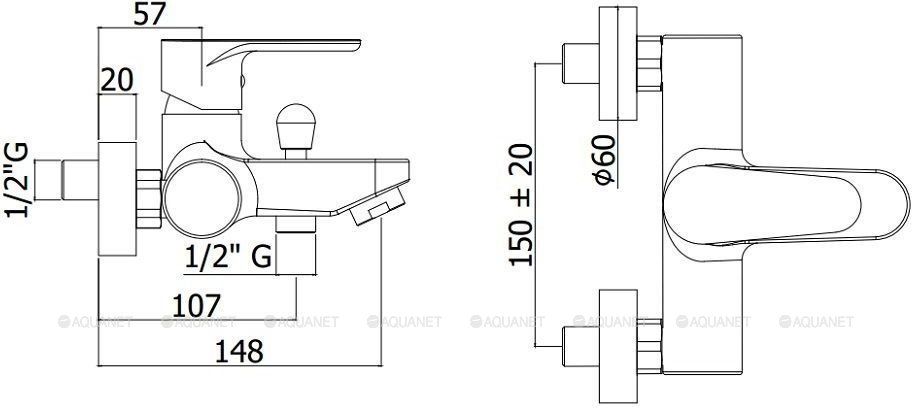 Смеситель для ванны с душем Paffoni Green GR022CR Смеситель для ванны с душем Paffoni Green GR022CR